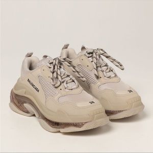 Balenciaga Triple S Sneakers clear beige